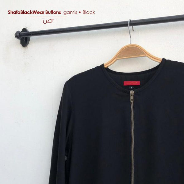 ShafaBlackWearButton gamis