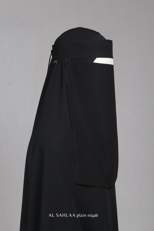 AL SAHLAA NIQAB PLAIN BLACK