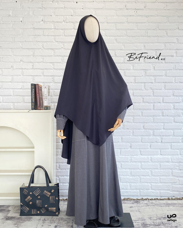 BeFriend 4.0 Shafa Classic Khimar Black