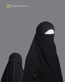 Safago Black Niqab Karet