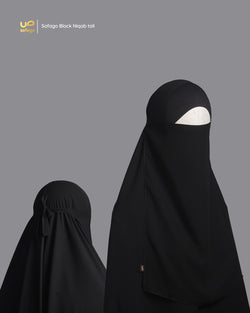 Safago Black Niqab Tali