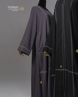 DZULHIJJAH 1445 SPARK (ROTANA) ABAYA DARKGREY