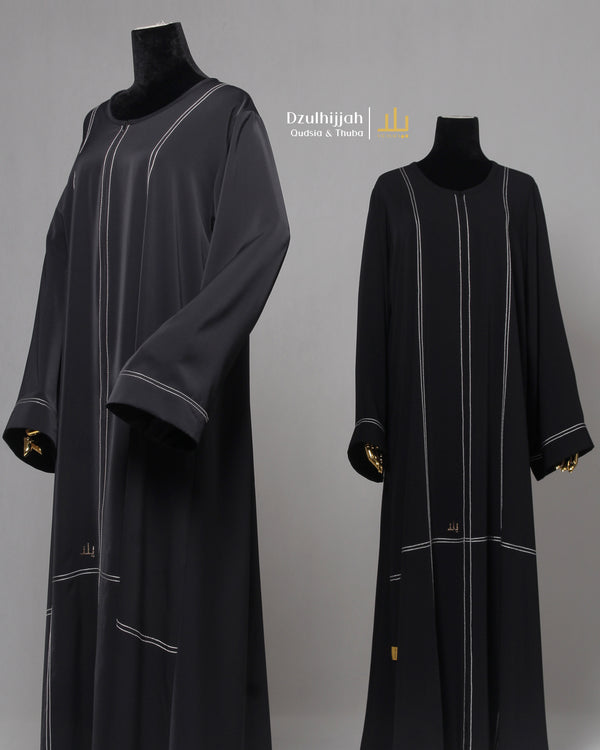 DZULHIJJAH 1445 SPARK (THUBA ANTI UV) ABAYA BLACK