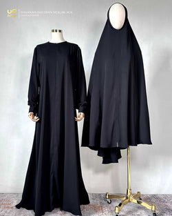 HASANAH KHIMAR (SAUDIAN SILK) BLACK