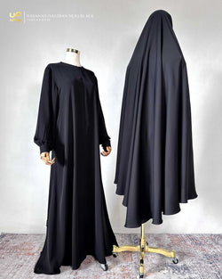 HASANAH GAMIS (SAUDIAN SILK) BLACK