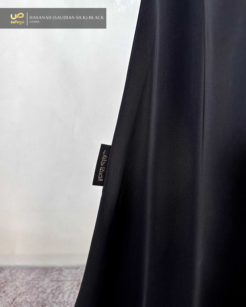 HASANAH GAMIS (SAUDIAN SILK) BLACK