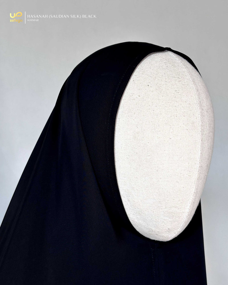 HASANAH KHIMAR (SAUDIAN SILK) BLACK