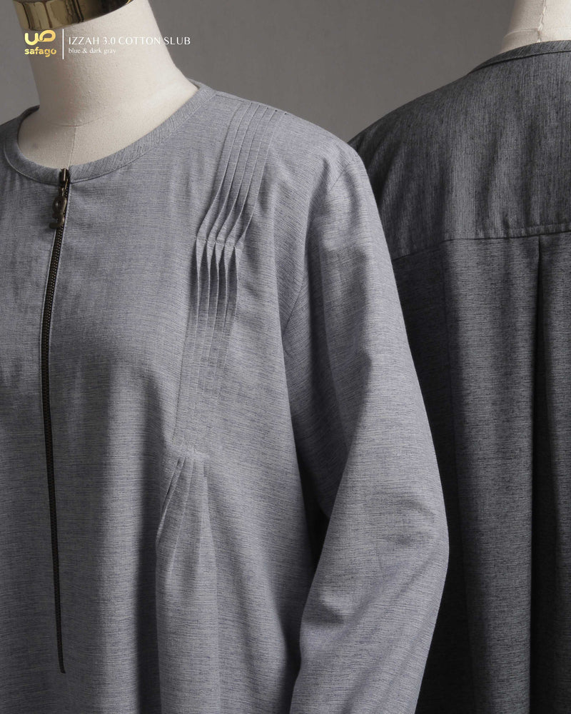 IZZAH 3.0 COTTON SLUB GAMIS DARKGRAY