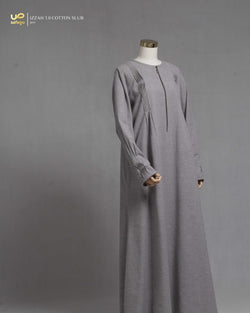 IZZAH 3.0 COTTON SLUB GAMIS GRAY