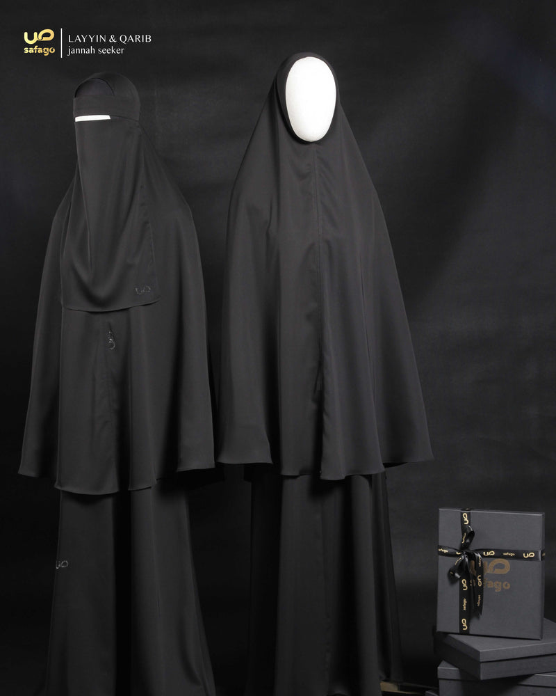 HAYYIN KHIMAR BLACK VSHAPED 120 CLASSIC