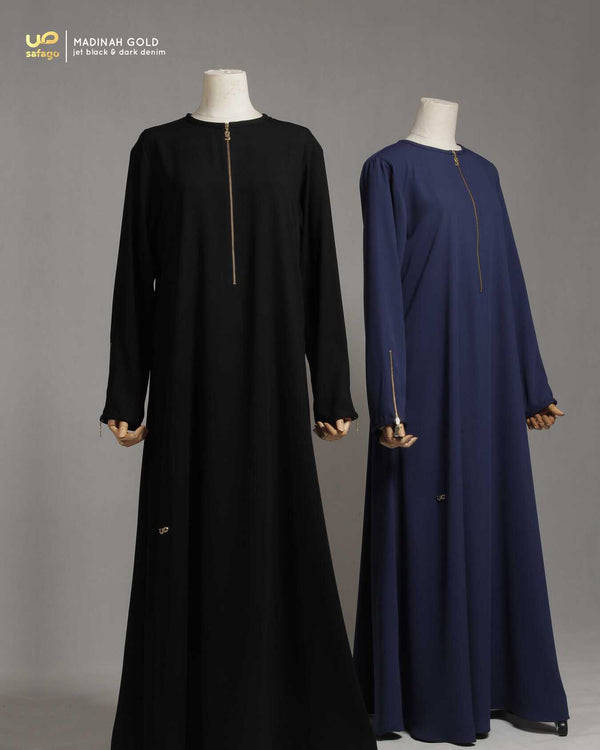 MADINAH GAMIS GOLD JET BLACK