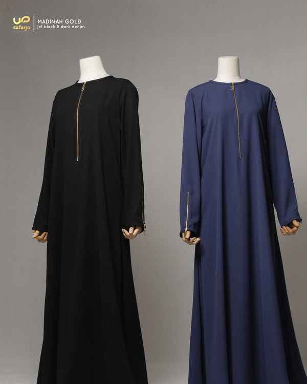 MADINAH GAMIS GOLD JET BLACK