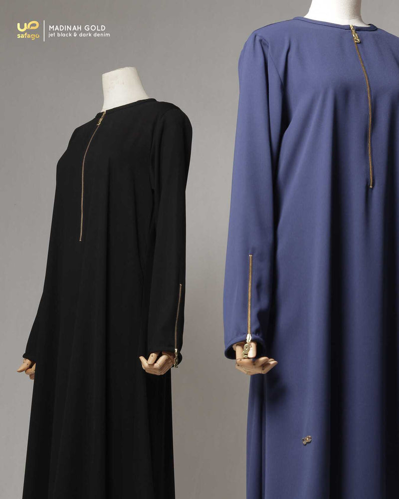 MADINAH GAMIS GOLD JET BLACK