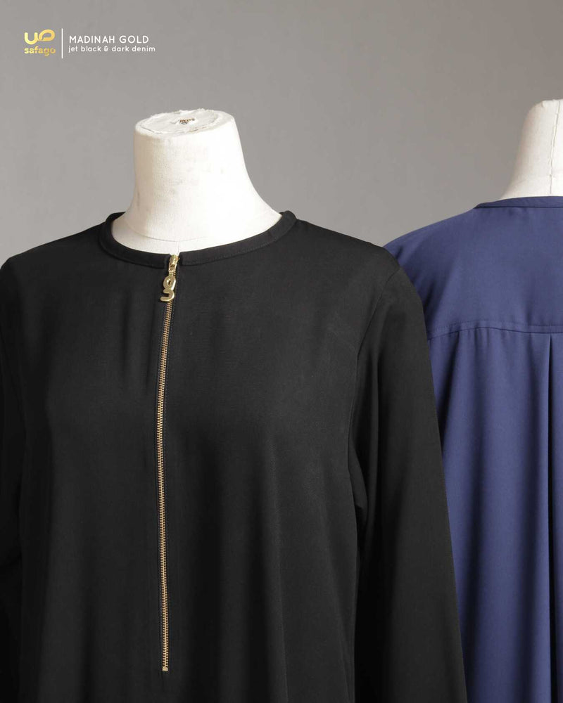 MADINAH GAMIS GOLD JET BLACK