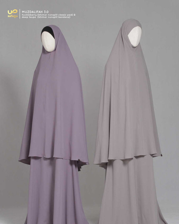 MUZDALIFAH 3.0 KHIMAR DEEP TAUPE NONSPLIT