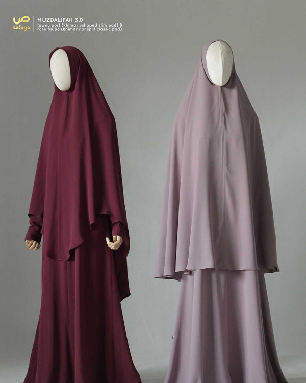 MUZDALIFAH 3.0 KHIMAR ROSE TAUPE NONSPLIT