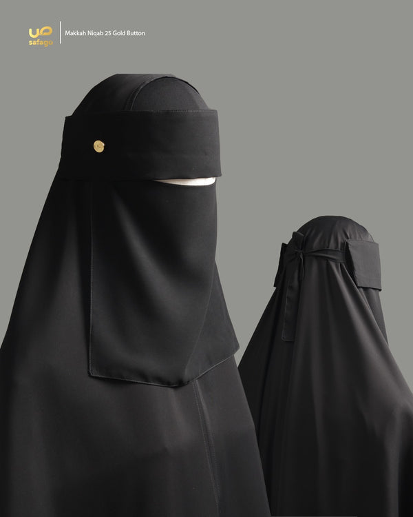 MAKKAH NIQAB 25 GOLD BUTTON