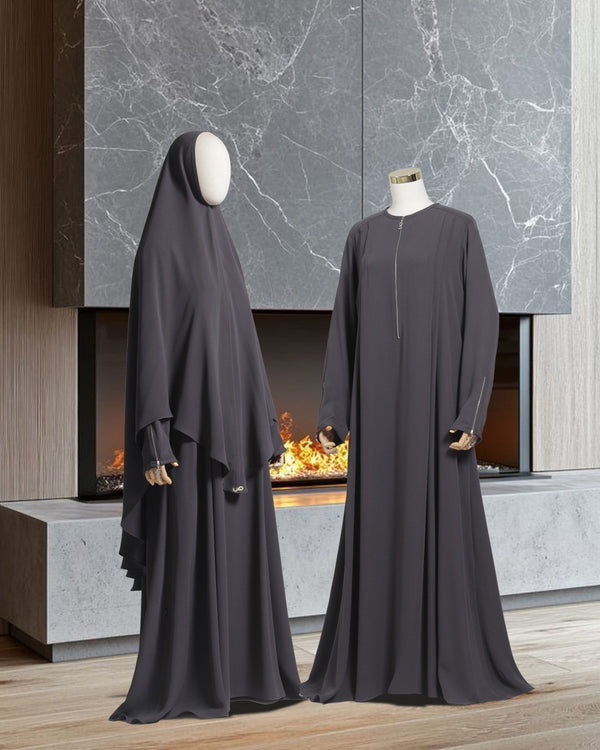 QANITA SAFA KHIMAR GREY STONE