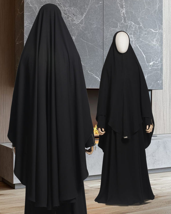 QANITA SAFA KHIMAR PITCH BLACK