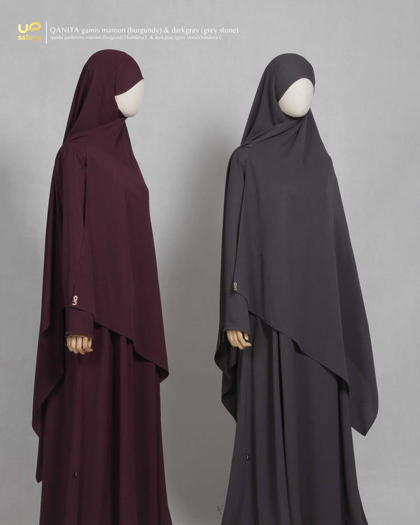 QANITA PASHMINA GREY STONE