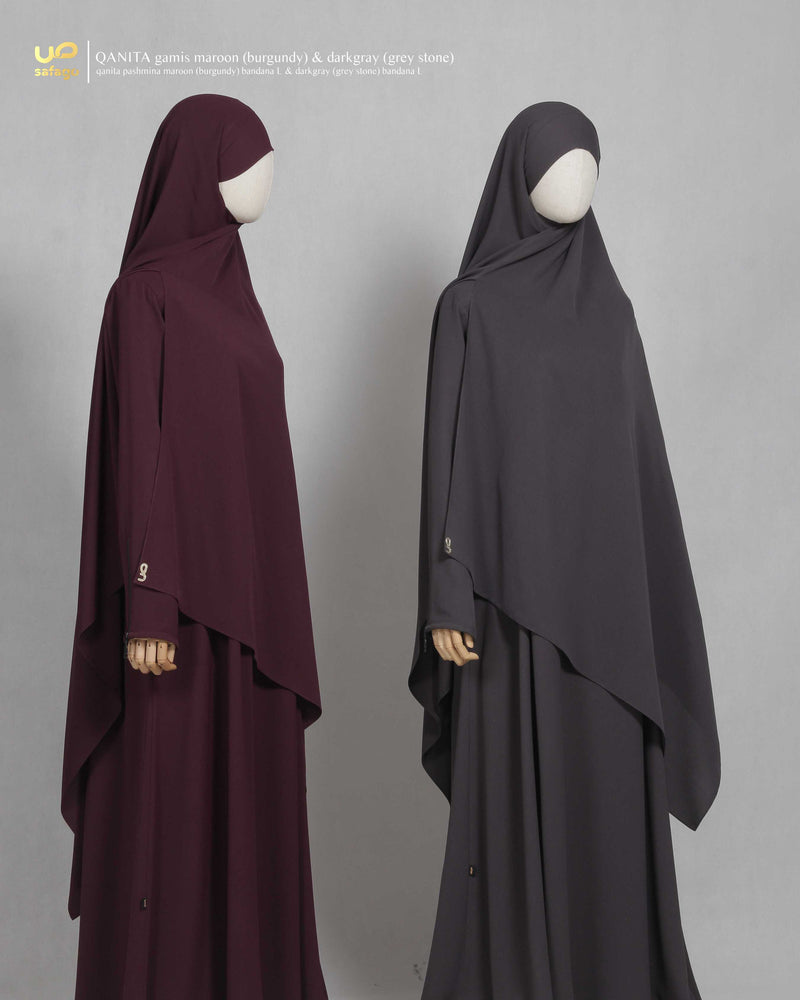QANITA PASHMINA GREY STONE