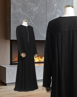 QANITA SAFA GOLD GAMIS PITCH BLACK