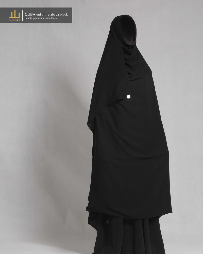 QUBA DOUBLE PASHMINA SHINE BLACK