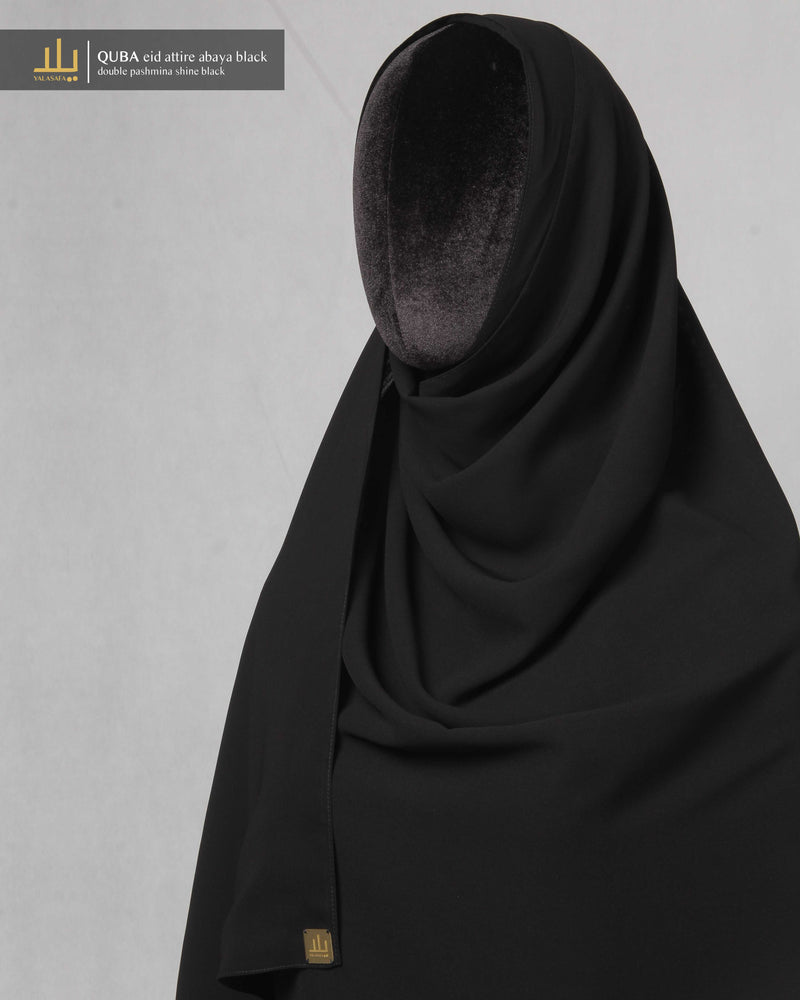 QUBA DOUBLE PASHMINA SHINE BLACK