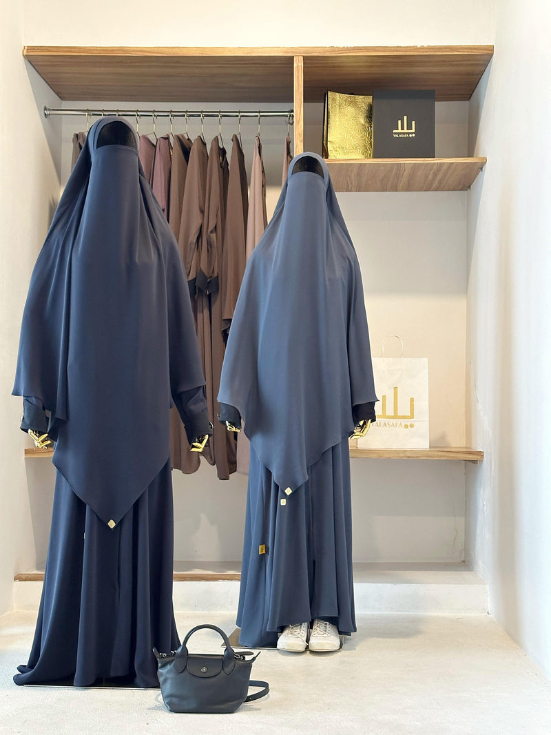 RAMADHAN 1445 SHINE ABAYA OMBRE BLUE