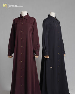 SYAWAL 2.0 BURUJ GAMIS DARK MAROON