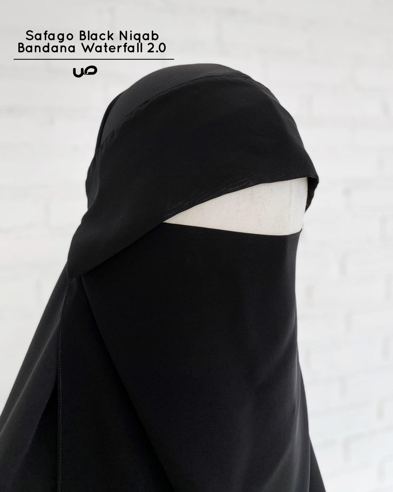 Safago Black Niqab Bandana Waterfall 2.0