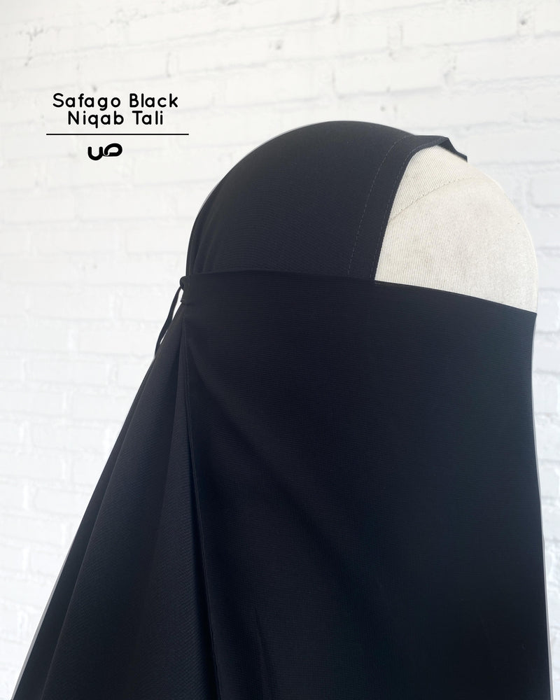 Safago Black Niqab Tali