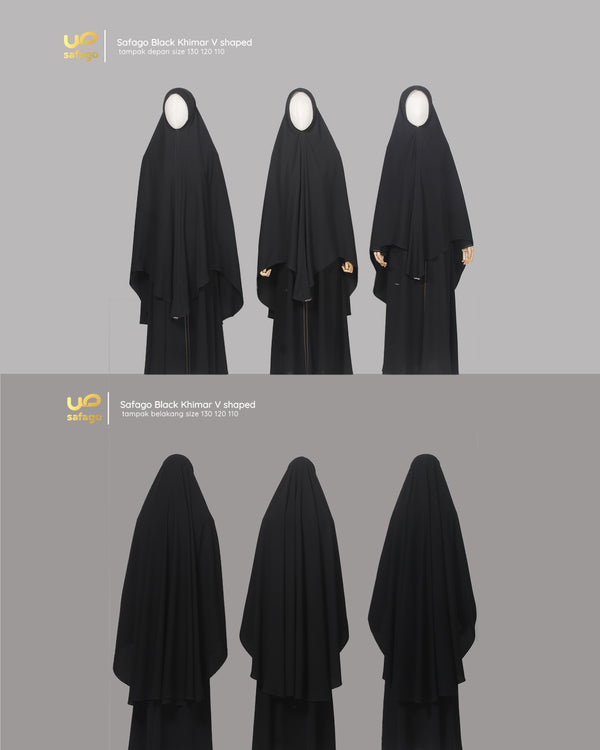 SAFAGO BLACK KHIMAR VSHAPED 120