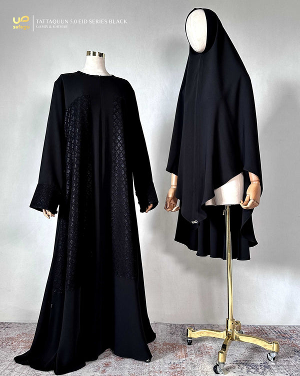 TATTAQUUN 5.0 EID SERIES KHIMAR BLACK (PB 135)