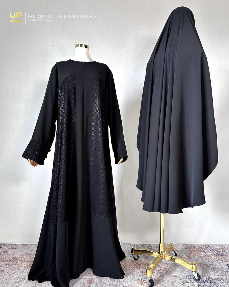 TATTAQUUN 5.0 EID SERIES KHIMAR BLACK (PB 135)