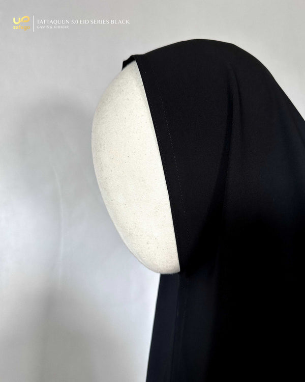 TATTAQUUN 5.0 EID SERIES KHIMAR BLACK (PB 135)