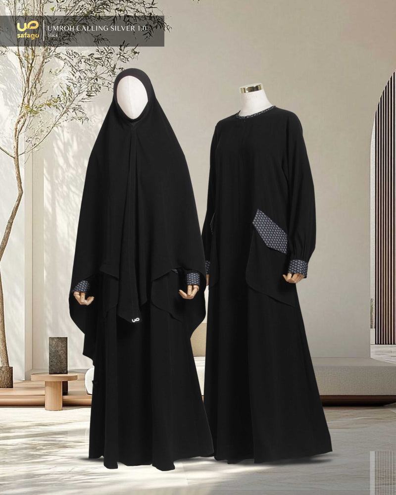 UMROH CALLING SILVER 1.0 KHIMAR BLACK