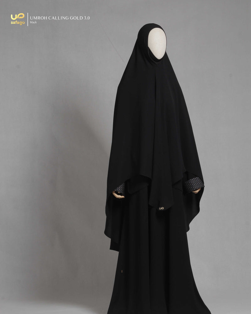 UMROH CALLING GOLD 3.0 KHIMAR BLACK