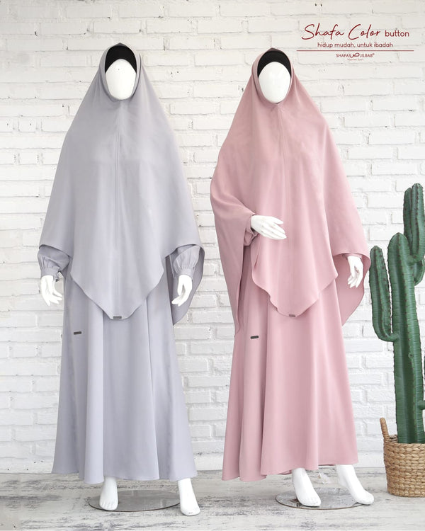 SHAFA COLOR GAMIS BUTTON GRAY ICY