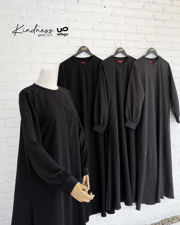 KINDNESS GAMIS 12.0 SHAFAJILBAB SILVER BLACK