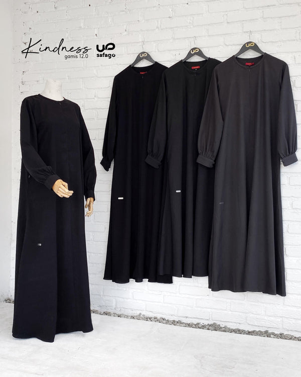 KINDNESS GAMIS 12.0 SHAFAJILBAB SILVER BLACK