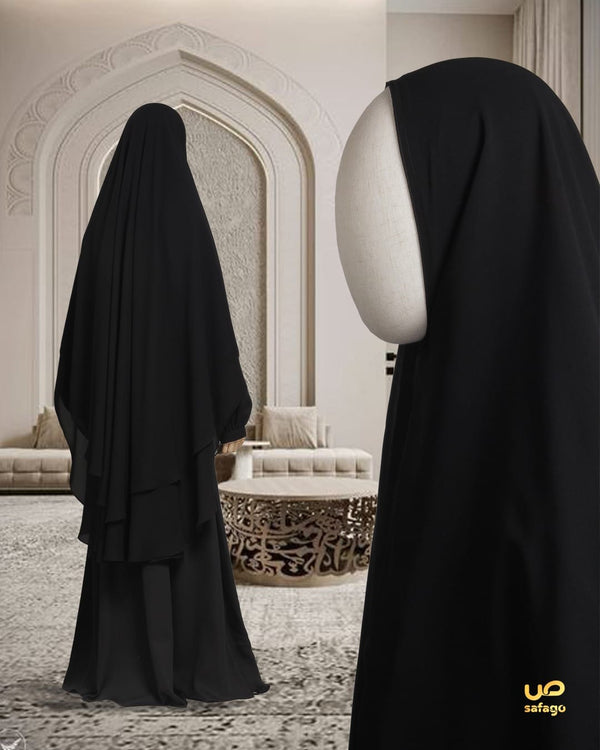 TASYKURUN EID SERIES KHIMAR BLACK (-) CLASSIC