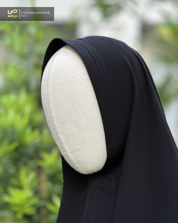 EVENING BLACK SHINE KHIMAR (-)