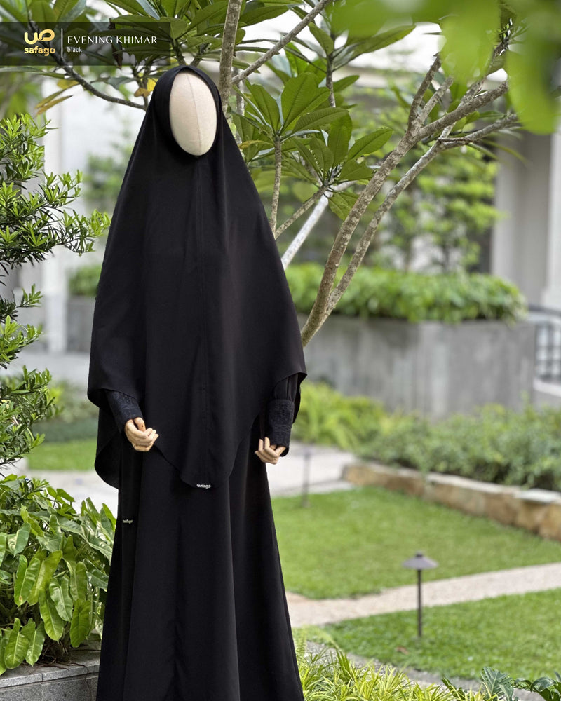 EVENING BLACK SHINE KHIMAR (-)