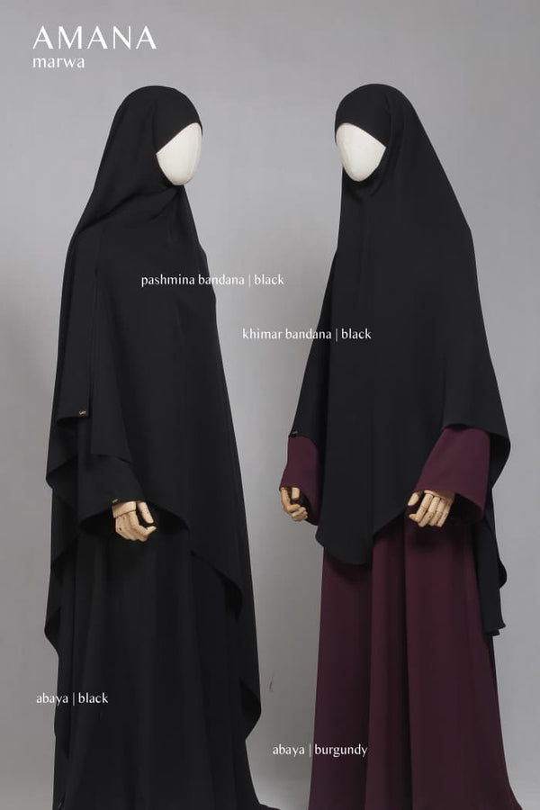 AMANA MARWA KHIMAR BURGUNDY