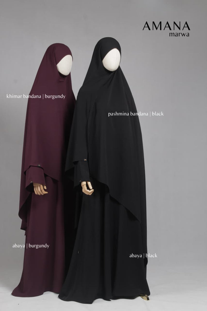 AMANA MARWA KHIMAR BURGUNDY