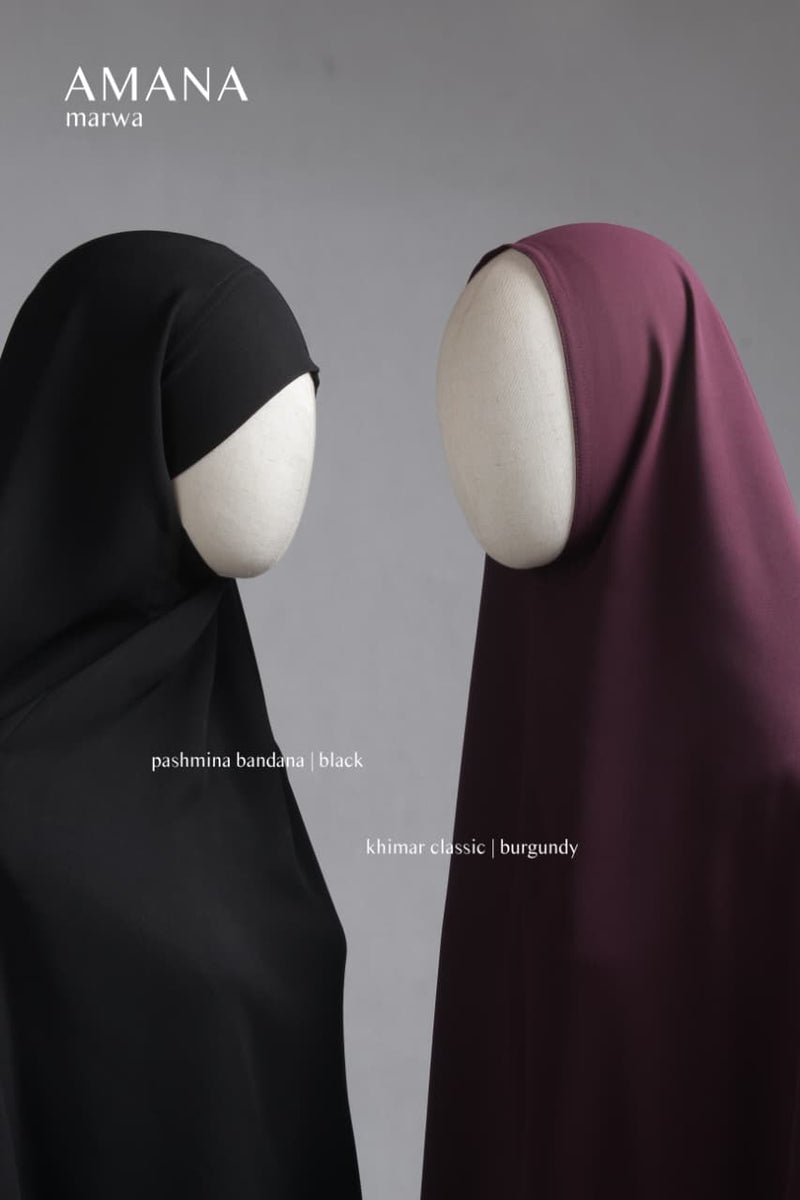 AMANA MARWA KHIMAR BURGUNDY