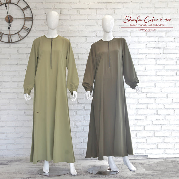 SHAFA COLOR GAMIS BUTTON LIME