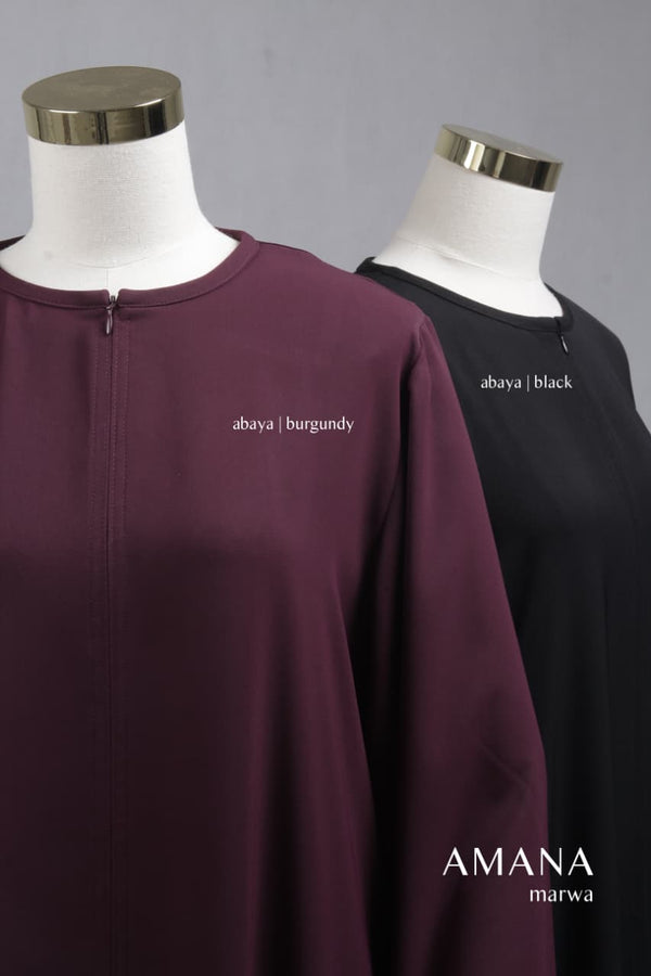 AMANA MARWA ABAYA BURGUNDY