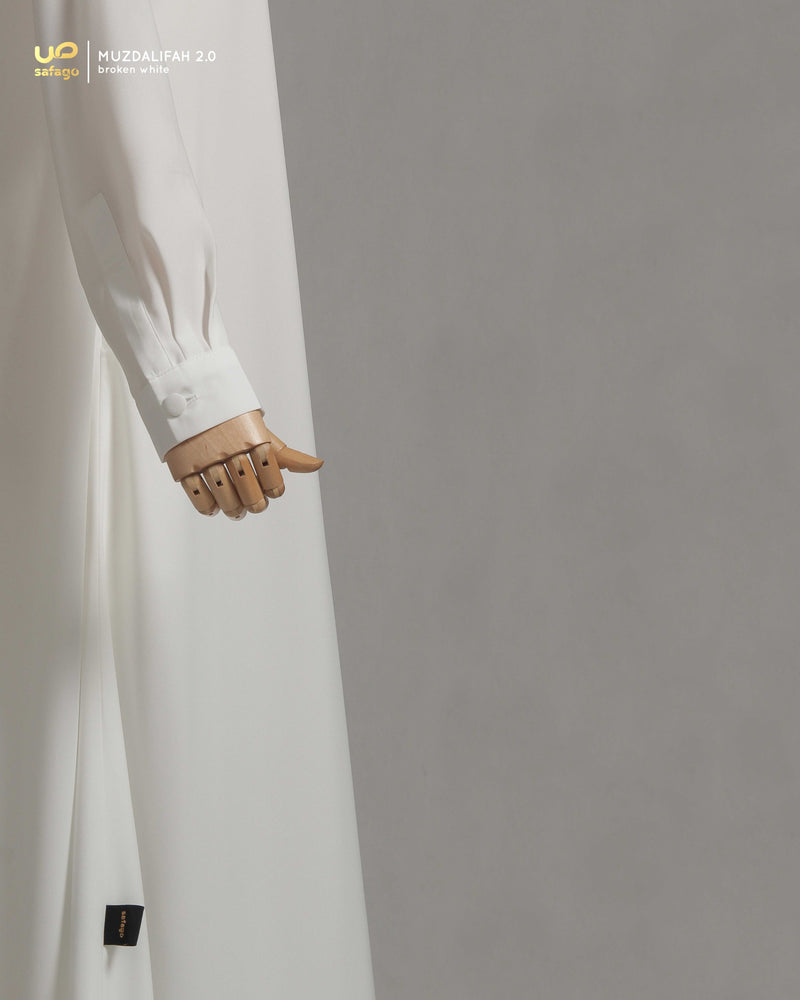 MUZDALIFAH 2.0 GAMIS BROKEN WHITE